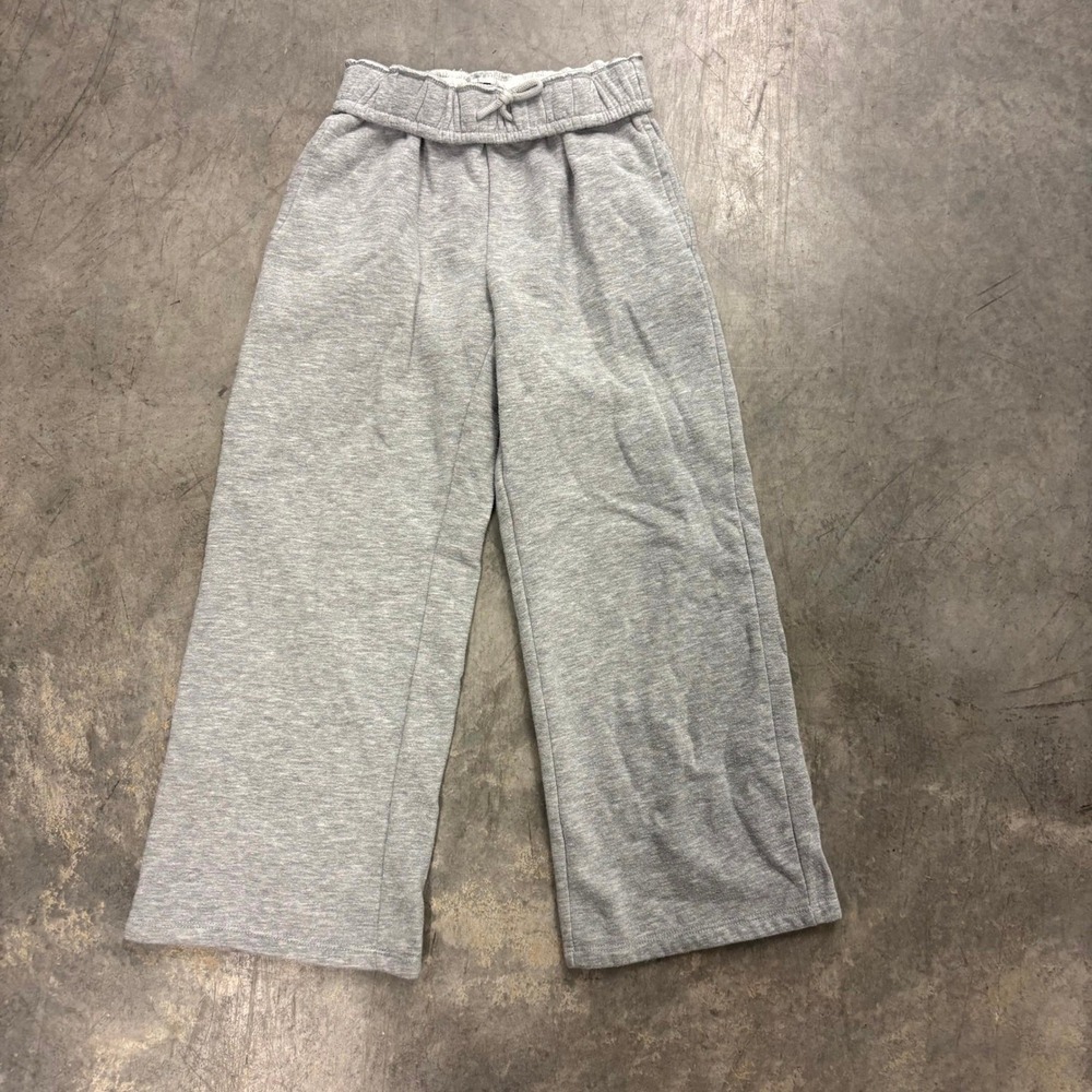 Art Class Girls Gray Wide Leg Sweatpants Fleece Lounge Pants Size 6/7